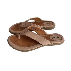 b.o.c Shoes Womens Size 8M Beige Thong Sandals Comfortable Cushioned Flip Flop